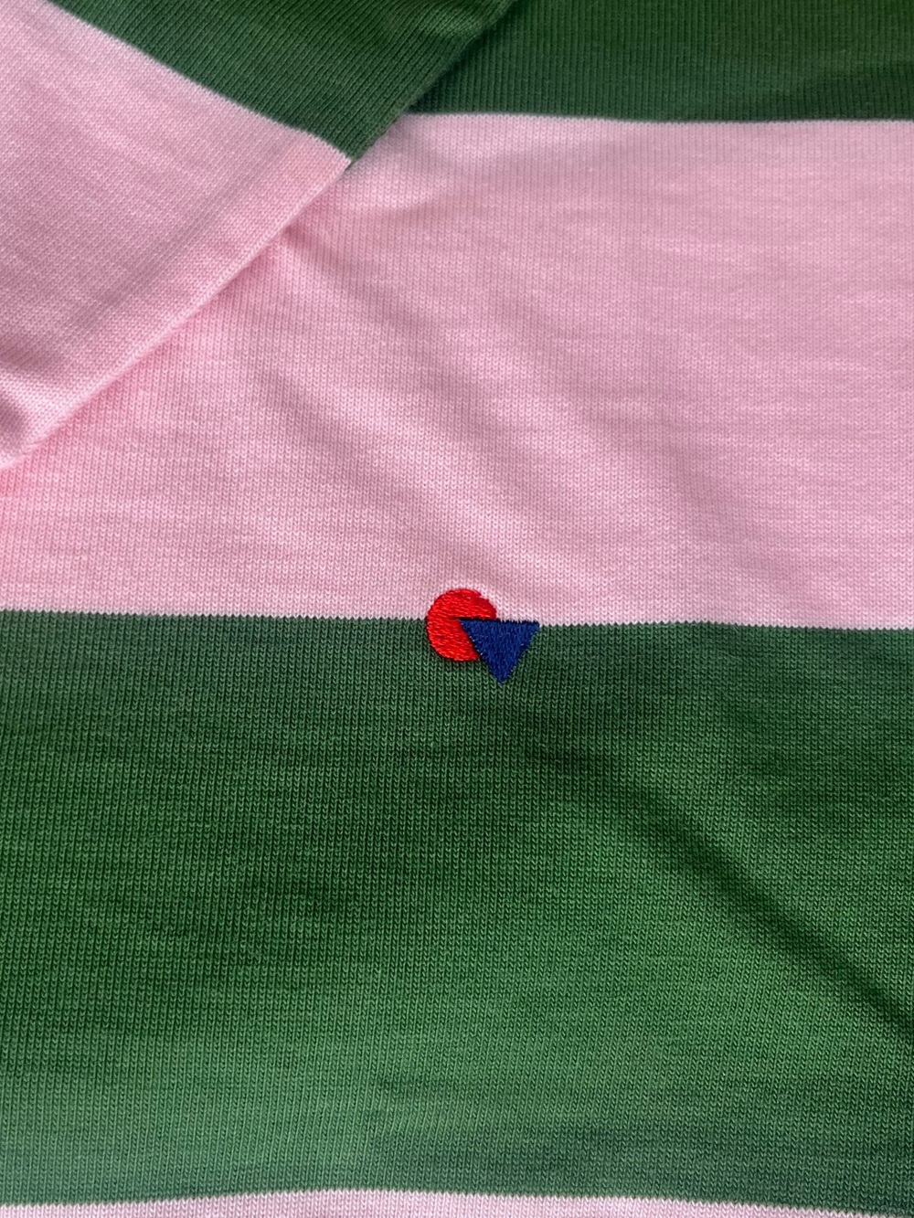 Clare V Pink and Green Striped Rugby Polo - Picture 6 of 8